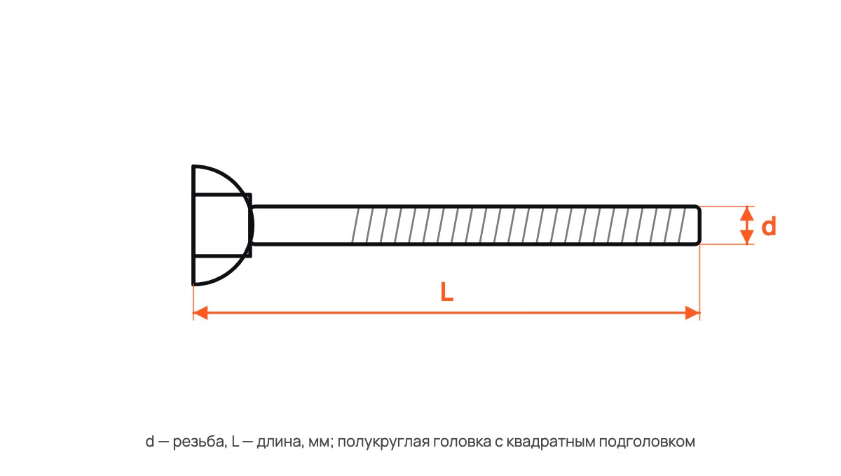 Болт мебельный DIN 603