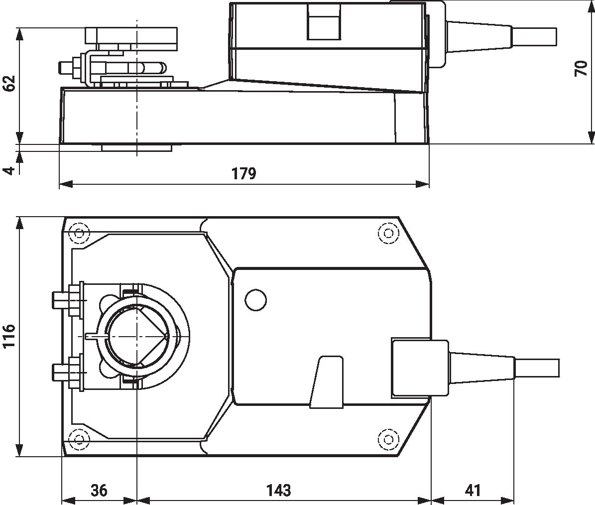 Электропривод Belimo GM24A-MF-TP (40 Н·м)