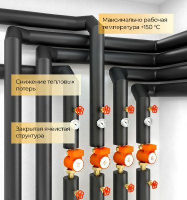 Трубка теплоизоляционная Energocell HT 28×19 мм, 2 м