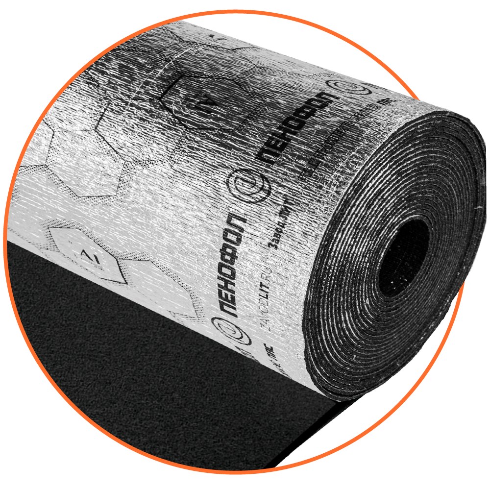 ПЕНОФОЛ BLACK A 5 мм, рулон 0,6×30 м (18 м²)